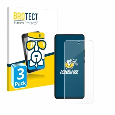 Abbildung von BROTECT Schutzglas für Motorola Moto G84 (3 Stück) Schutzfolie Panzer Folie Glas [Extrem Kratzfest 9H, Anti Fingerprint, Ultra Transparent]