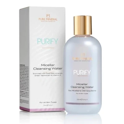 Abbildung von Pure Mineral Reinigendes Mizellenwasser Sanfte Entfernung von Make up mit Grüntee Extrakt Geeignet für alle Hauttypen Ohne Silikone, Sulfate, Parabene 250ml