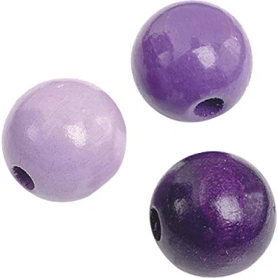 Abbildung von Holzperle 6mm lila Mix 125er