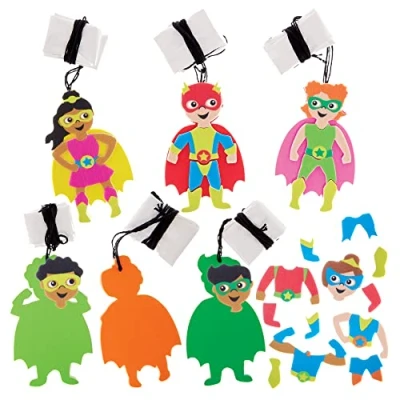 Abbildung von Baker Ross FX735 Star Hero Parachutist Bausätze 6er Packung, Partytüten für Kinder