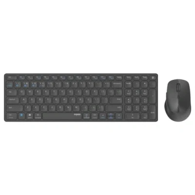 Abbildung von Rapoo Blade 9700M kabellose Tastatur, kabellos, wiederaufladbar, 99 Tasten, Maus mit 5 Laufzeit 12 Monate, ideal für PC Laptop Anthrazit