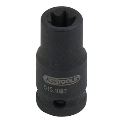 Abbildung von KS TOOLS 515.1067 Kraft Stecknuss 25 E7 6,3 (1/4&quot;) E Profil, Außen Torx