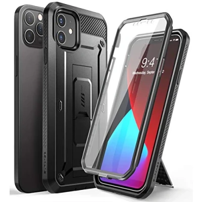 Abbildung von SUPCASE Outdoor Hülle für iPhone 12/iPhone 12 Pro (6.1&quot;) Handyhülle 360 Grad Case Bumper Schutzhülle [Unicorn Beetle Pro] mit Displayschutz, Schwarz