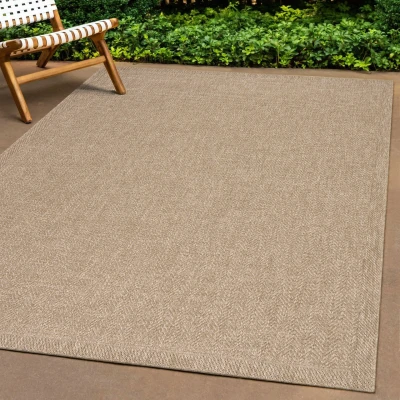 Abbildung von the carpet Kansas robuster In und Outdoor Teppich im natürlichen Jute Look, wetterfest, geeignet für Terrasse Garten, ca. 60 x 90 cm