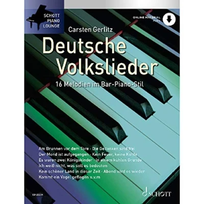 Abbildung von Deutsche Volkslieder: 16 Melodien im Bar Piano Stil. Klavier. (Schott Lounge)