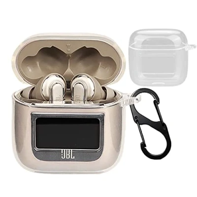 Abbildung von GIOPUEY Transparent Hülle Kompatibel mit JBL Tour Pro 2, TPU Stoßfeste Schutzhülle, Ultradünn, Kein Geruch, Silikon