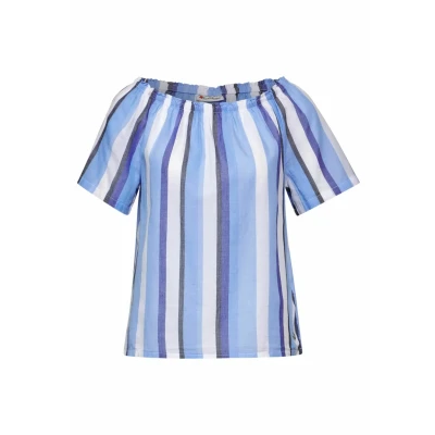 Abbildung von Street One Chambray MIT Streifen Bluse, Damen, Größe: 36, Blau