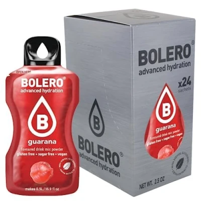 Abbildung von Bolero Guarana 24x3g Saftpulver ohne Zucker, gesüßt mit Stevia + Vitamin C geeignet für Kinder, Sportler und Diabetiker glutenfrei veganfreundlich Geschmack
