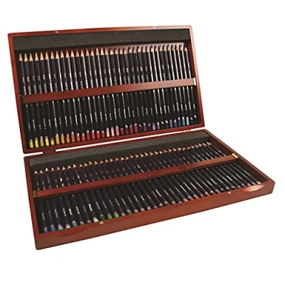 Abbildung von Derwent Studio Buntstifte in einer Geschenk Box aus Holz, Zeichnen &amp; Ausmalen, 72er Set, Ideal für Illustrationen Detaillierung, Professionelle Qualität, 32199