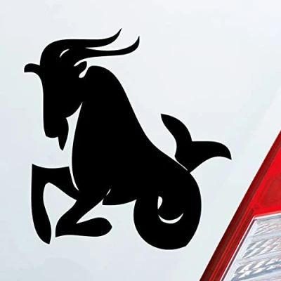 Abbildung von Hellweg Druckerei Sternzeichen Steinbock PKW Car KFZ Roller Auto Aufkleber Sticker Heckscheibenaufkleber