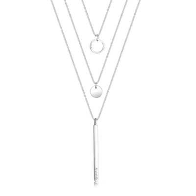 Abbildung von Elli Halskette silvercoloured/white, Damen, Größe: 40, Silver coloured/white