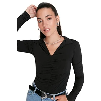 Abbildung von Trendyol Damen Gerade Lange Ärmel Schlank Die Bluse