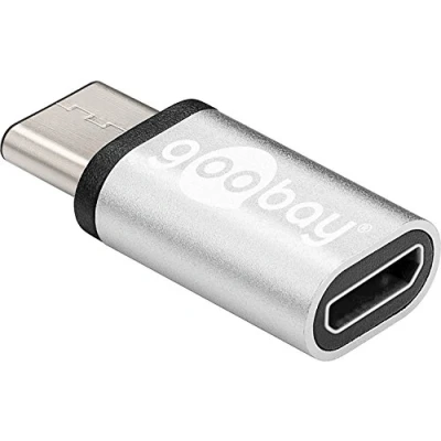 Abbildung von Goobay 56636 USB C Adapter silber