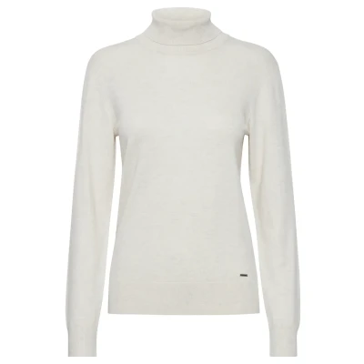 Abbildung von Oxmo Oxwina Strickpullover, Damen, Größe: Large, Oyster grey melange