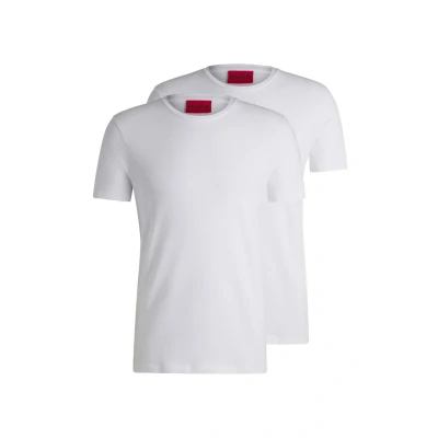 Abbildung von HUGO Round 2 PACK Tshirt basic, Herren, Größe: Small, White