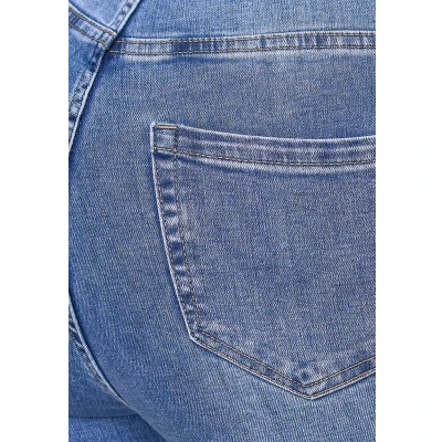 Abbildung von Elara Super High Waist Damen Hose Chunkyrayan EL12D2 Blau 34 (XS)