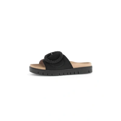 Abbildung von Gabor Pantolette flach, Damen, Größe: 42, Schwarz Schuhe