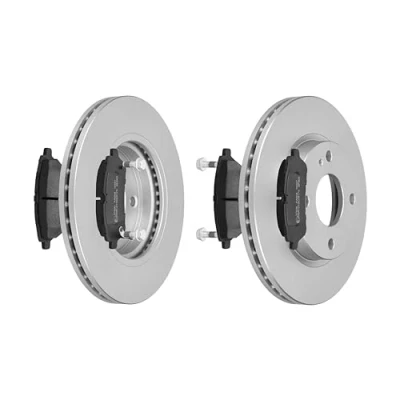 Abbildung von F.BECKER_LINE BREMSSCHEIBEN Ø258MM + BREMSBELÄGE VORNE FÜR FORD FIESTA VI