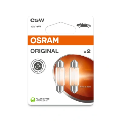 Abbildung von OSRAM KFZ Ersatzleuchte 4062172396141 Soffitten Leuchtmittel Standard C5W 5 W 12 V