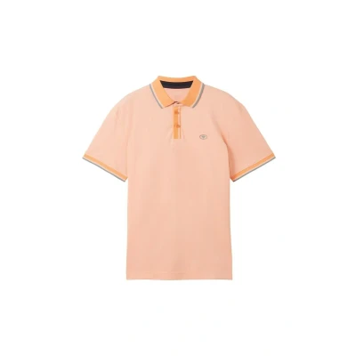 Abbildung von TOM Tailor Poloshirt, Herren, Größe: Medium, White orange twotone