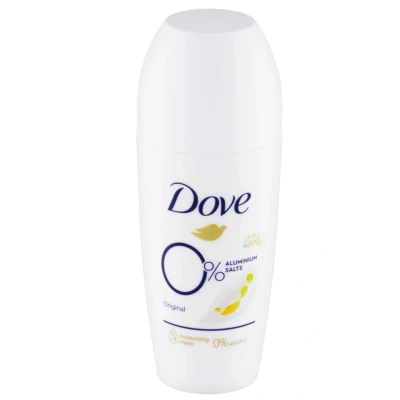 Abbildung von Dove Deodorant Roll On Original 0% Deo ohne Aluminiumsalze mit 1/4 Pflegecreme und 48 Stunden Schutz 6x 50 ml