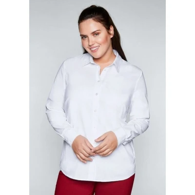 Abbildung von Sheego Hemdbluse, Damen, Größe: 58, White
