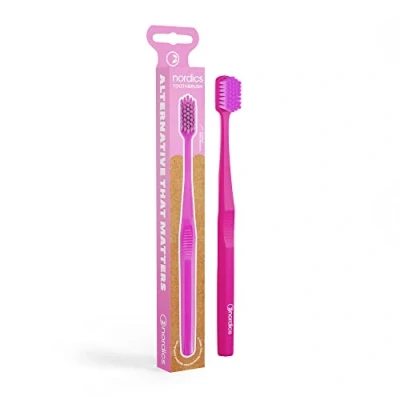 Abbildung von Öko Zahnbürste Premium Pla Pink Nordics 1 St