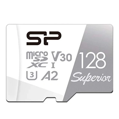 Abbildung von Silicon Power 128GB Superior Micro SDXC UHS I (U3), V30 4K A2, High Speed MicroSD Card with Adapter