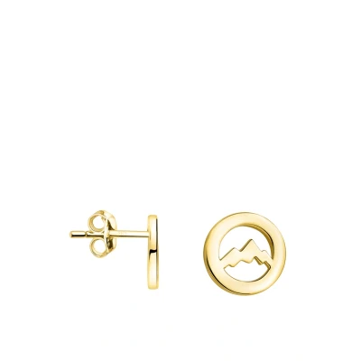 Abbildung von SOFIA MILANI Damen Ohrringe 925 Silber vergoldet/golden Berg Kreis Ohrstecker E2484