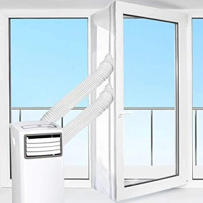 Abbildung von HOOMEE Tür und Fensterabdichtung für mobile Klimageräte, Klimaanlagen, Wäschetrockner, Ablufttrockner, Air Stop zum Anbringen an Flügelfenster Balkontüren, Klimaanlage 600cm