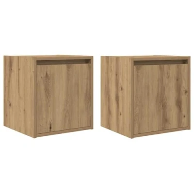 Abbildung von vidaXL Nachttisch Wand Nachttische 2 Stk. Artisan Eiche 38x34x40 cm (2 St)