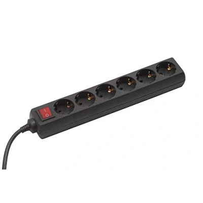 Abbildung von Meister Steckdosenleiste 6 fach 1,4 m Kabel schwarz Kunststoffleitung IP20 Innenbereich Schalter / Steckerleiste Mehrfachsteckdose Tischsteckdose Tido 7430520