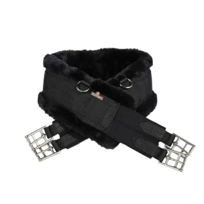 Abbildung von Kentucky Vielseitigkeitsgurt Sheepskin Schwarz/Schwarz 120cm