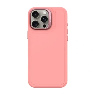 Abbildung von DECODED Silicone Stacks Case for iPhone 16 Pro Max, MagSafe Compatible, Premium Liquid Soft Touch Material, Ganzkörper Schutzhülle, erhöhte Kanten zum Schutz von Bildschirm und Kamera, Bubble Gum Pink