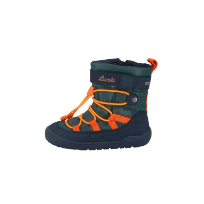 Abbildung von Lurchi JACE TEX Unisex Schnürstiefelette für Kinder, Größe: 28, Petrol/orange Schuhe