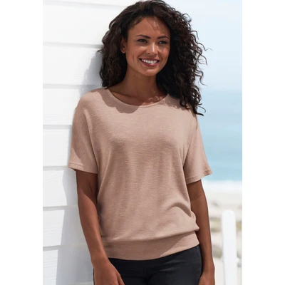 Abbildung von Vivance Tshirt basic, Damen, Größe: 44/46, Beige