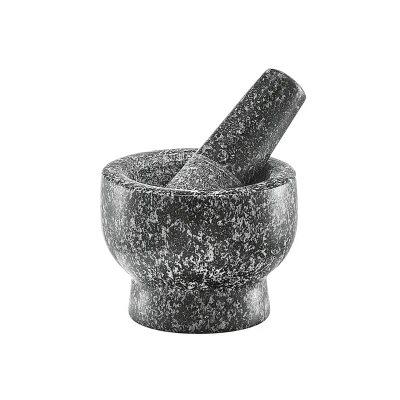 Abbildung von Zeller Mörser und Stößel Set, Granit, anthrazit, ca. 9 x 6,5 cm
