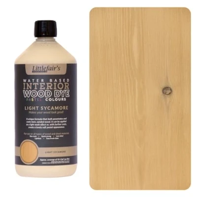 Abbildung von Littlefair&#039;s Holzlasur 1ltr Innen Holz Lasur Für Natürliche Holzmaserung Wasserbasierte Wood Stain Schnell Trocknend &amp; Umweltfreundlich Farbe: Leichter Bergahorn