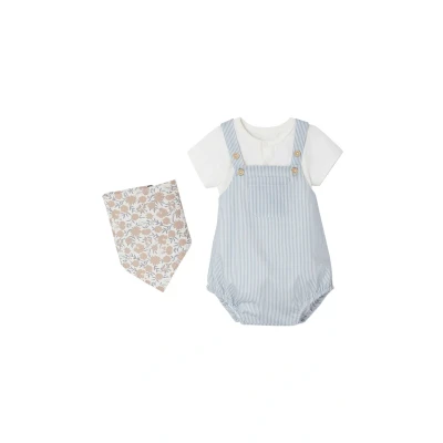 Abbildung von Vertbaudet SET Kurzoverall Latzhose für Kinder, Größe: 74, Wollweiß