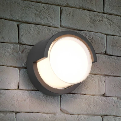 Abbildung von Reality Leuchten LED Außenwandleuchte Puno R27036132, inkl. 8 Watt LED, Kunststoff Schwarz matt