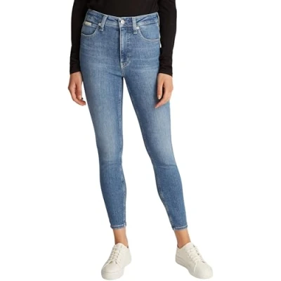 Abbildung von Calvin Klein Jeans HIGH RISE Super Skinny Fit, Damen, Größe: 28, Denim medium