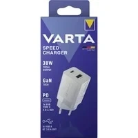 Abbildung von VARTA Ladegerät, Ladeadapter 38W, gleichzeitiges Laden von 2 Geräten, Speed Charger, Ladestecker für Laptops, Smartphones, ultraleicht und kompakt, Netzteil mit USB Anschlüssen