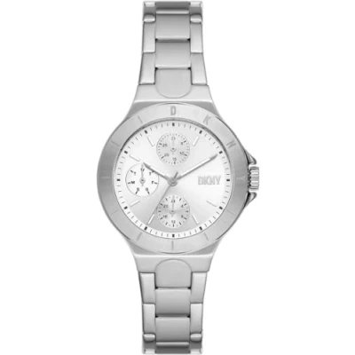 Abbildung von DKNY Chambers Watch Uhr silvercoloured, Damen, Größe: One Size, Silver coloured