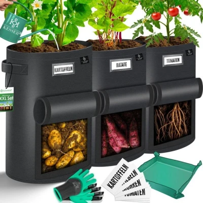 Abbildung von KESSER Blumentopf, Kartoffel Pflanzsack XXL Pflanzbeutel aus Vlies