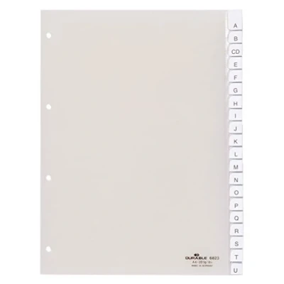 Abbildung von Durable Register A4 mit umschweißten Taben, 20tlg., 1 Stück, transparent, 682319