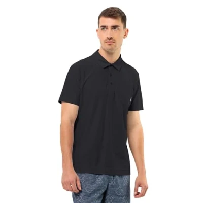 Abbildung von Jack Wolfskin Terral Poloshirt, Herren, Größe: Small, Black
