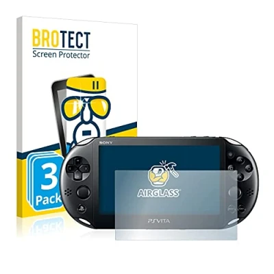 Abbildung von BROTECT Schutzglas für Sony Playstation Vita (3 Stück) Schutzfolie Panzer Folie Glas [Extrem Kratzfest 9H, Anti Fingerprint, Ultra Transparent]