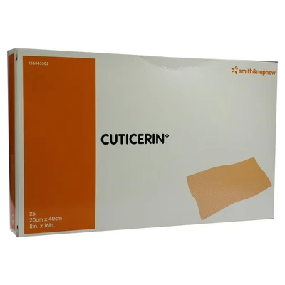 Abbildung von Cuticerin 20x40 cm Gaze mit Salbenbeschichtung 25 St