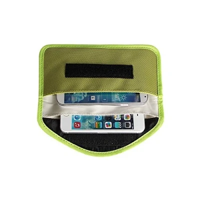 Abbildung von Mengshen große Faraday Tasche, Signal Block Pouch kompatibel mit iPhone Samsung Smart Phone Autoschlüssel (grün)