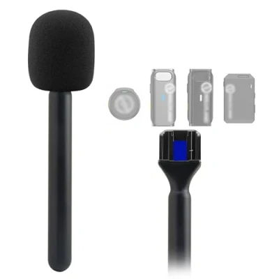 Abbildung von JCMOYUTY Ständer für magnetische Handmikrofon Halterung Hollyland LARK M2 M2S M1 MAX C1 150 Wireless Lavalier Mikrofon Interview Griff Mic Adapter